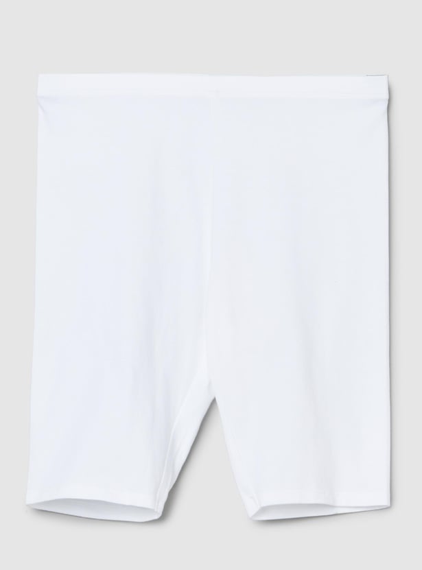 Girls Solid Cycling Shorts