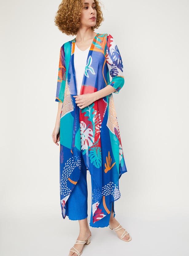 Women Printed Waterfall Shrug