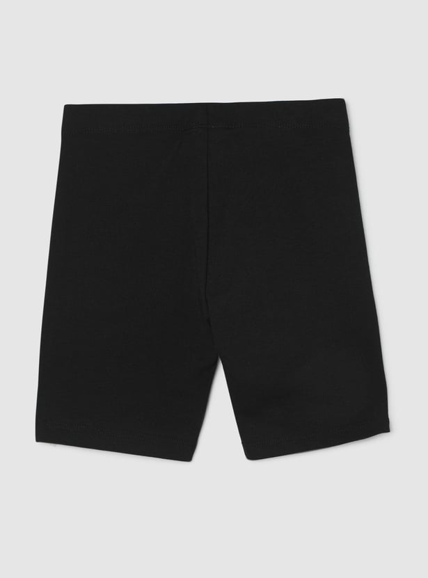 Girls Solid Cycling Shorts