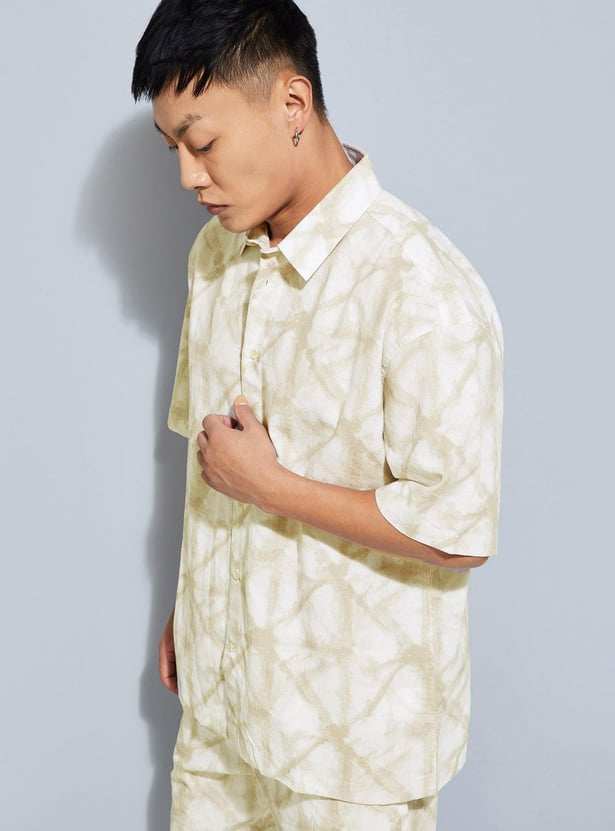 URB_N Men Oversized Tie & Dye Shirt