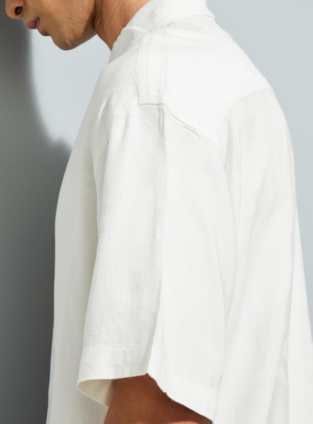 Buy URB_N Men Solid Oversized Shirt Online at just Rs. 999.0