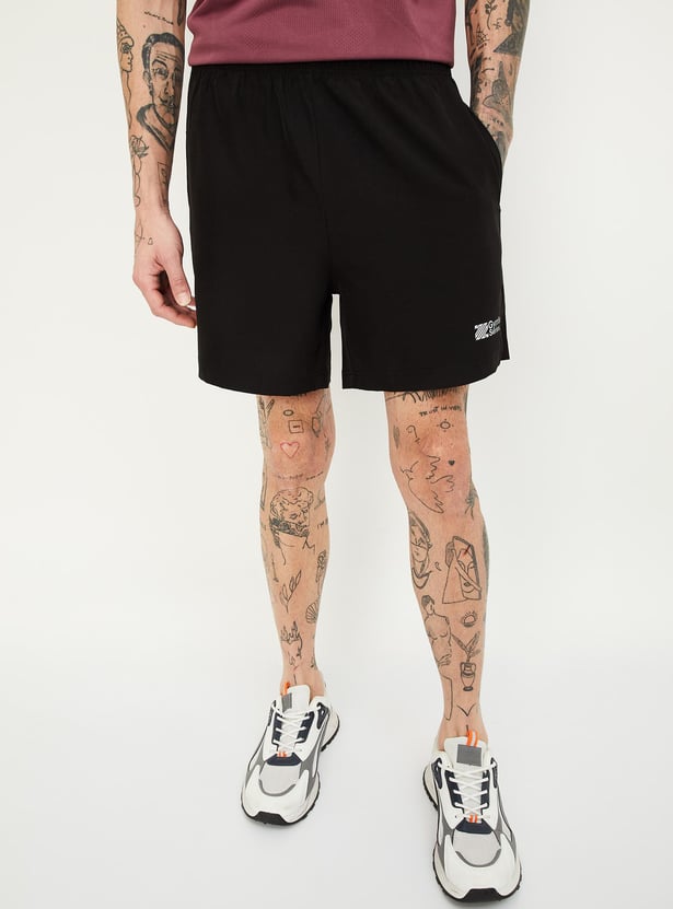 Men Solid Athleisure Shorts