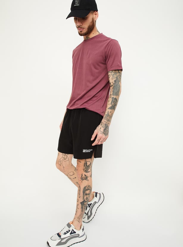 Men Solid Athleisure Shorts