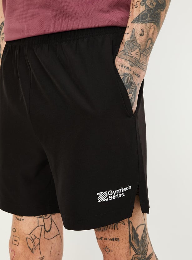 Men Solid Athleisure Shorts