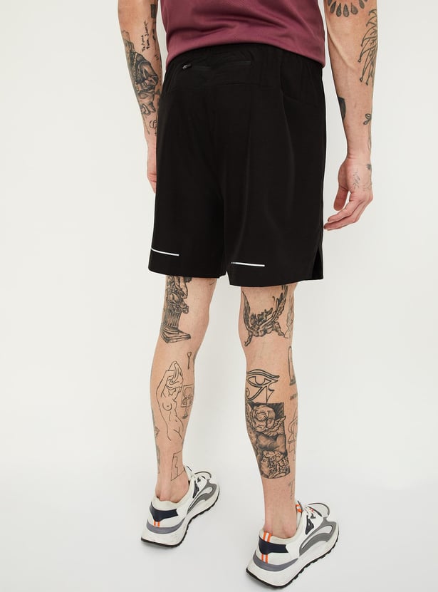 Men Solid Athleisure Shorts