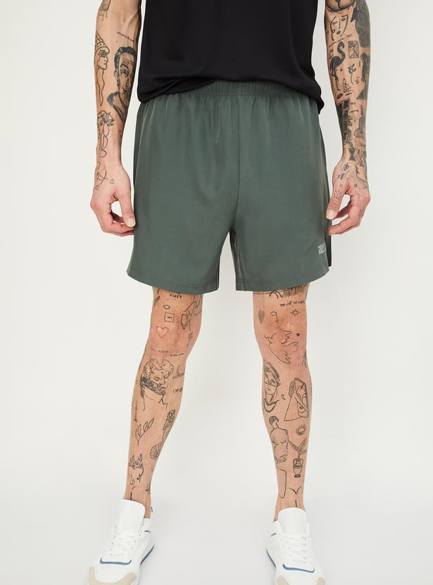 Men Solid Athleisure Shorts