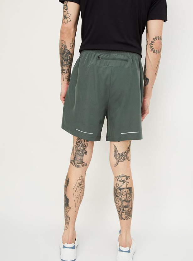 Men Solid Athleisure Shorts