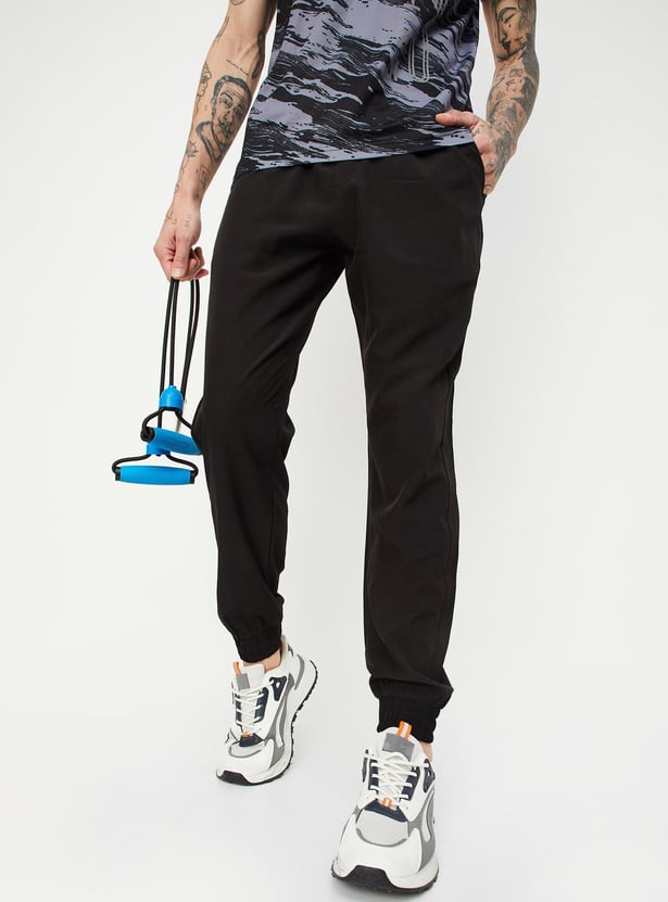 Men Solid Active Joggers