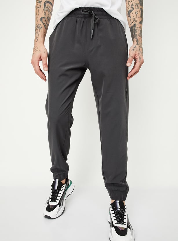 Men Solid Active Joggers