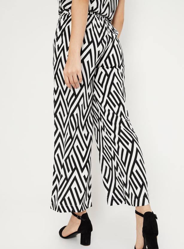 Women Printed Wide Leg Trousers