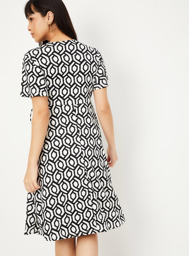 Women Printed Wrap Dress