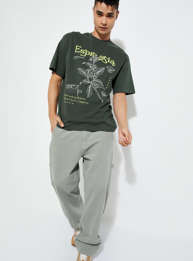 URB_N Men Oversized Graphic Printed T-shirt