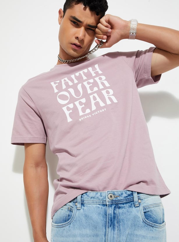 URB_N Men Regular Fit Typographic Printed T-shirt