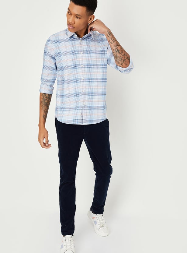 Men Regular Fit Checked Casual Shirt