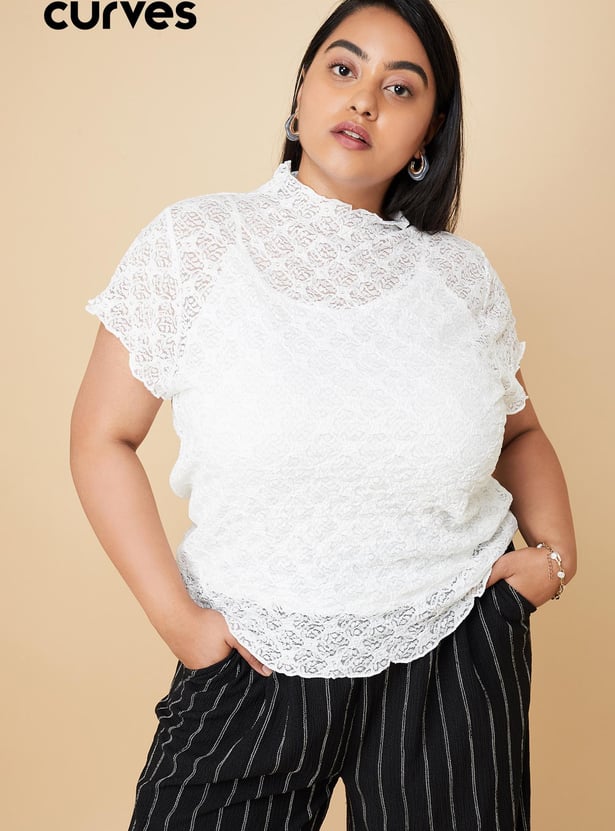 Women Lace Top with Camisole