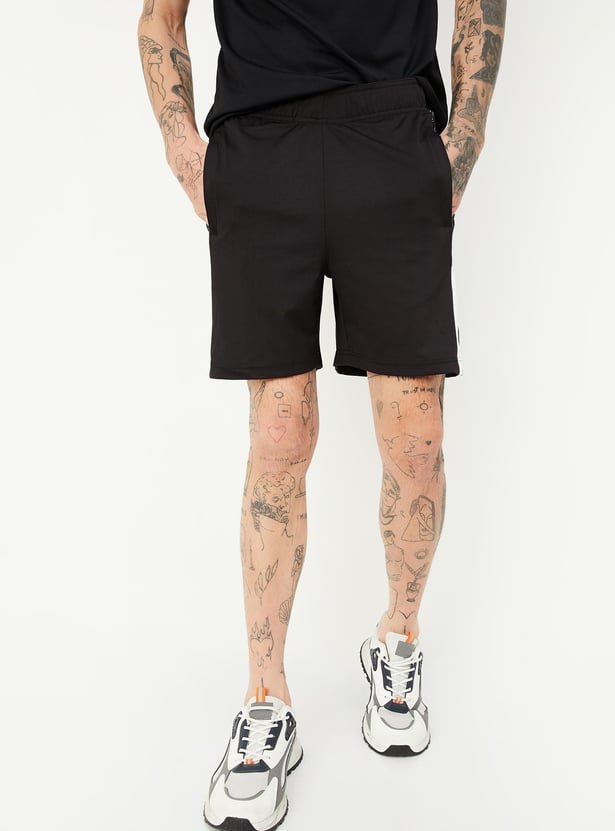 Men Side Panlled Active Shorts