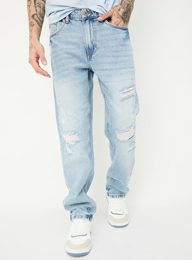 Buy Men Straight Fit Distressed Jeans Online at just Rs. 1499.0 ...