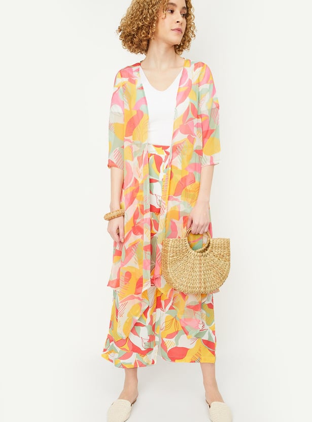 Women Printed Waterfall Shrug