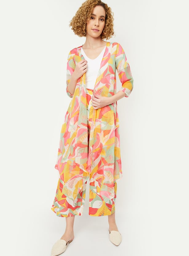 Women Printed Waterfall Shrug