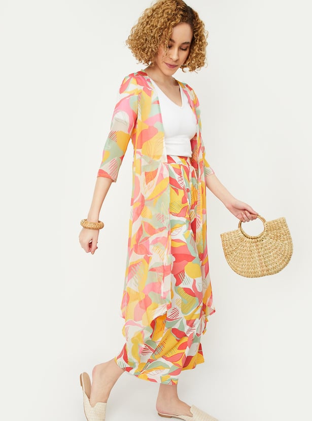 Women Printed Waterfall Shrug