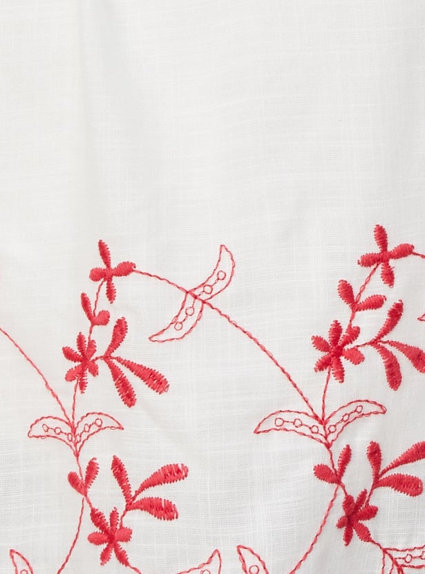 Women Embroidered Off-Shoulder Tunic