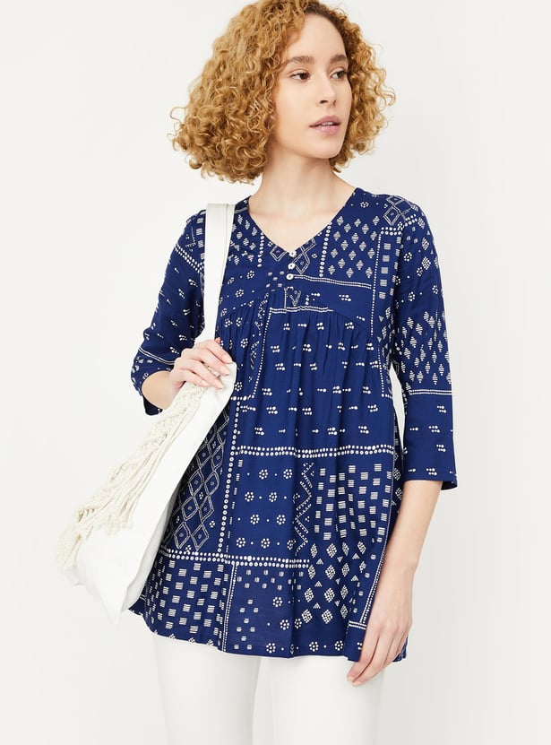 Women Printed A-line Tunic