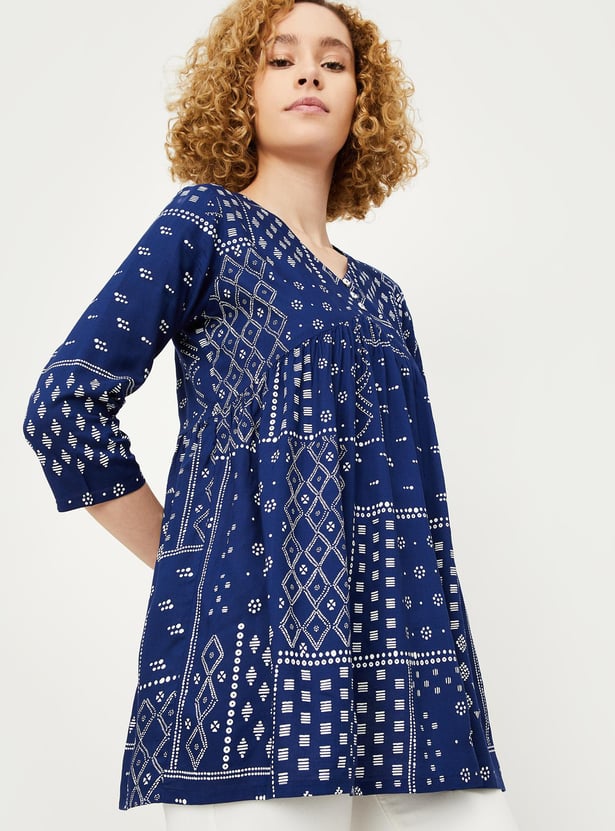 Women Printed A-line Tunic