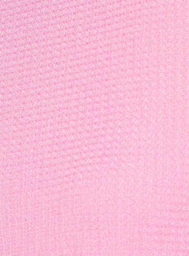 URB_N Women Textured Top with Back Tie-Up