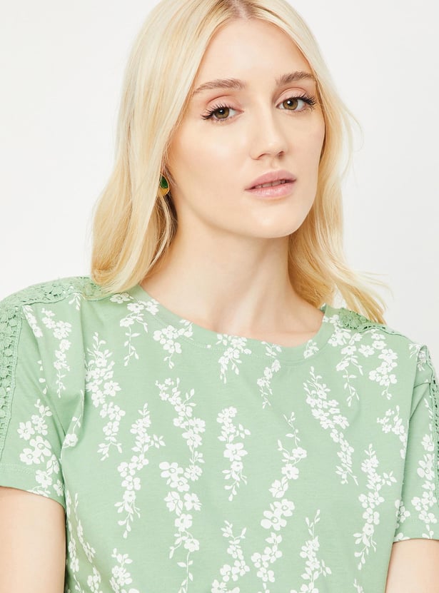 Women Floral Printed T-shirt