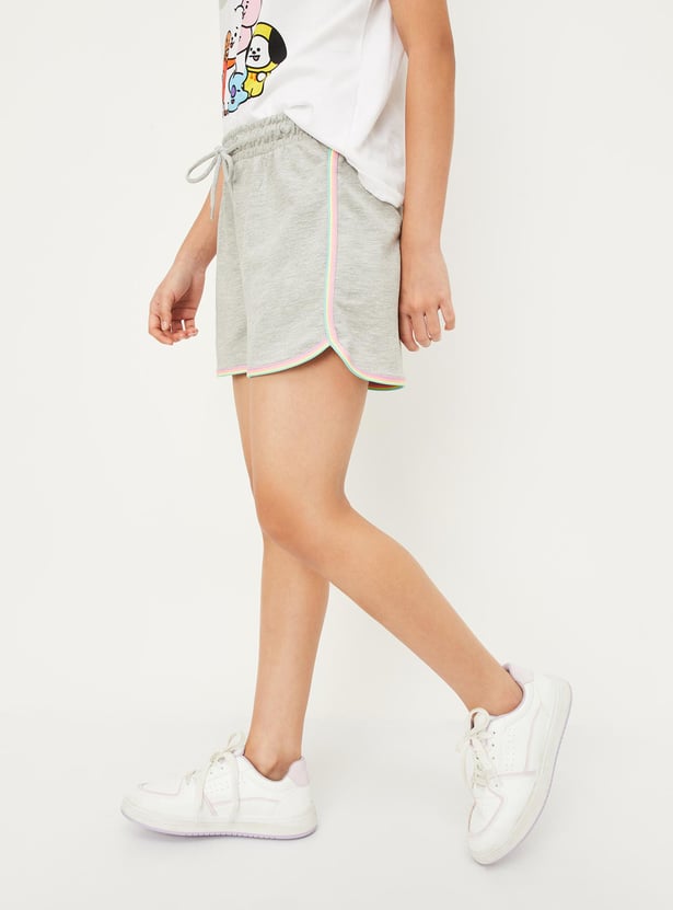 Girls Solid Knit Shorts