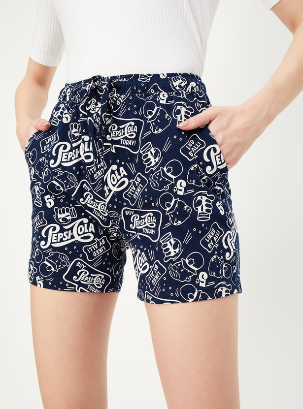 Women Printed Knit Shorts