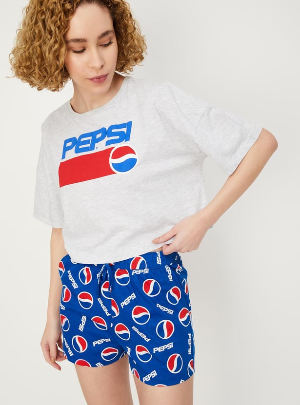 Women Printed Shorts Set - Main Image