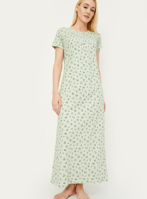 Women Floral Printed Nightgown
