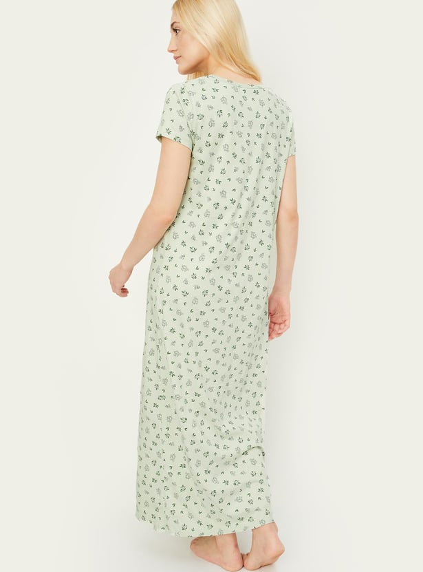 Women Floral Printed Nightgown