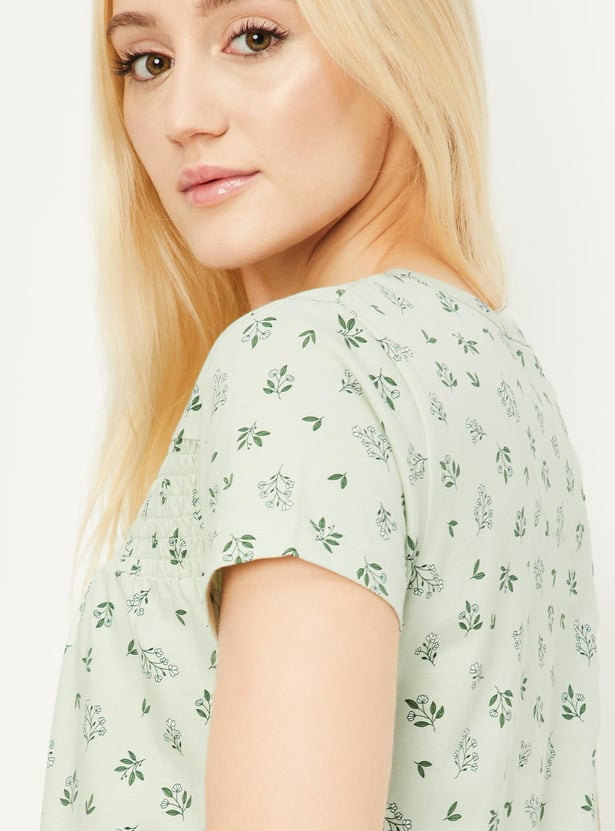 Women Floral Printed Nightgown