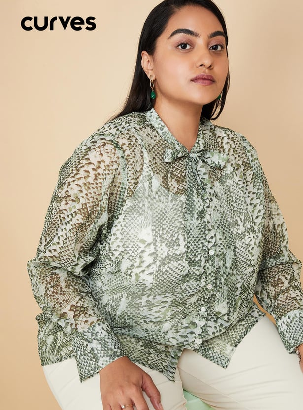 Women Printed Blouse with Camisole