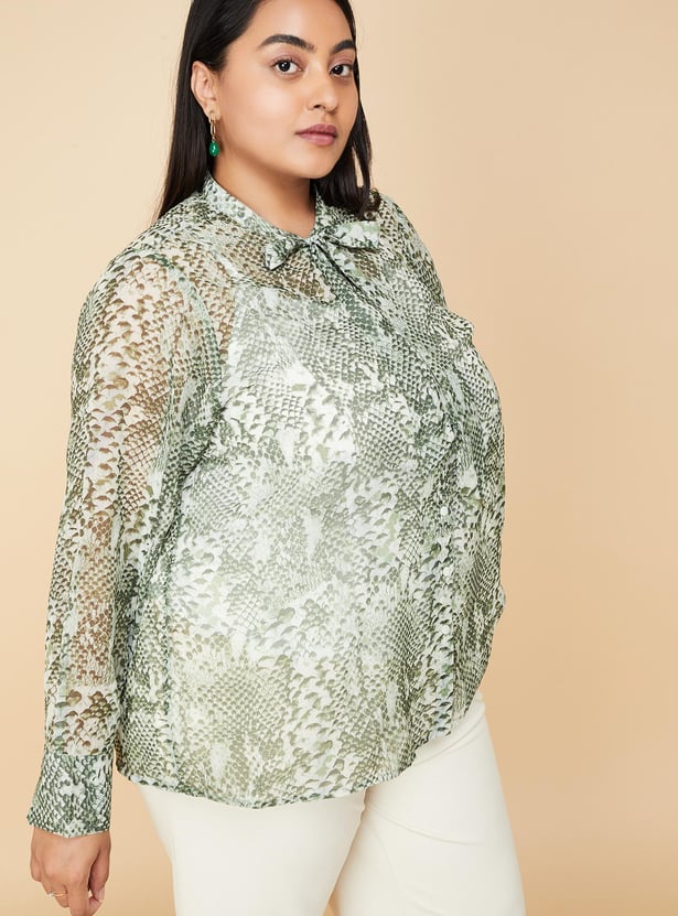 Women Printed Blouse with Camisole