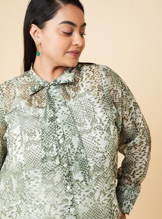 Women Printed Blouse with Camisole