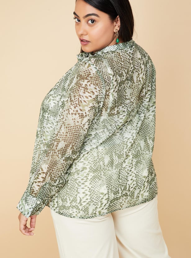 Women Printed Blouse with Camisole