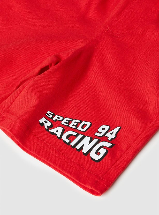 Boys Printed Shorts Set