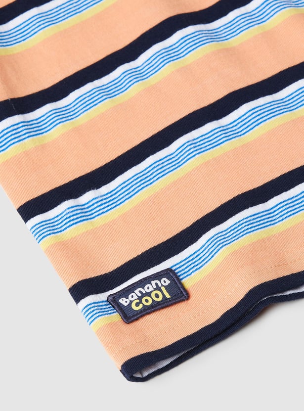 Boys Striped T-shirt with Chest Pocket