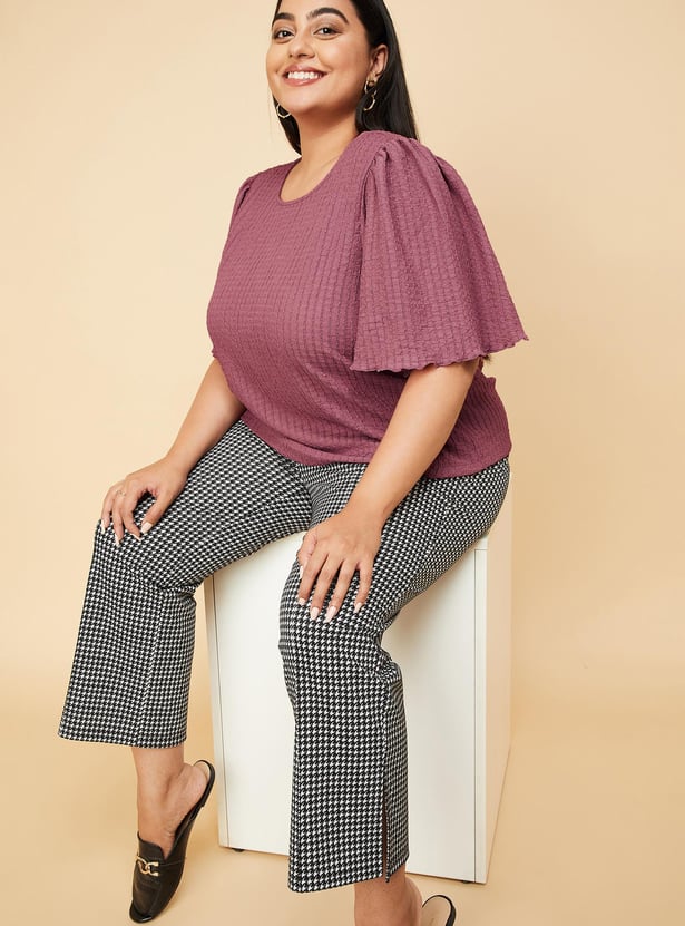 Women Textured Knit Blouse