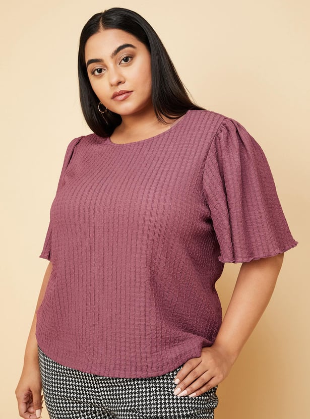 Women Textured Knit Blouse