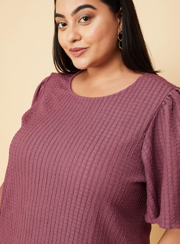 Women Textured Knit Blouse