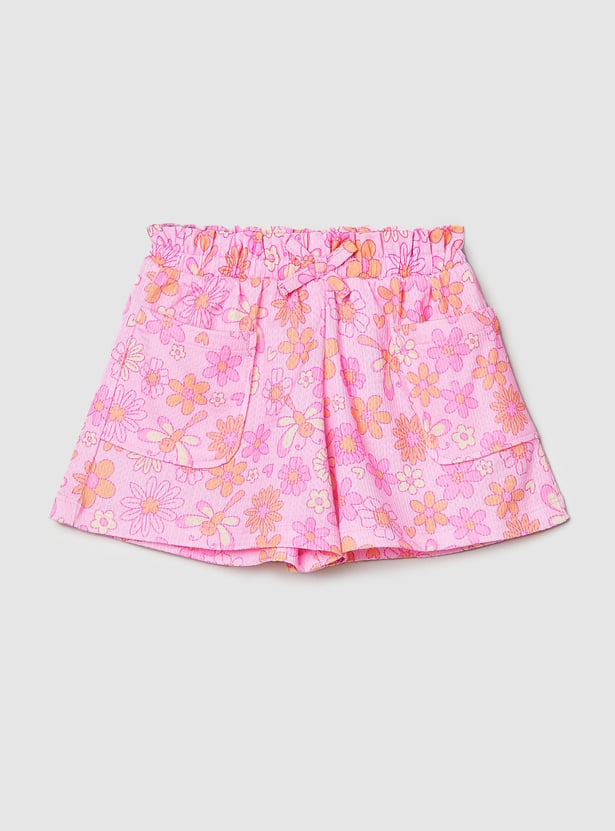 Girls Printed Elasticated Shorts