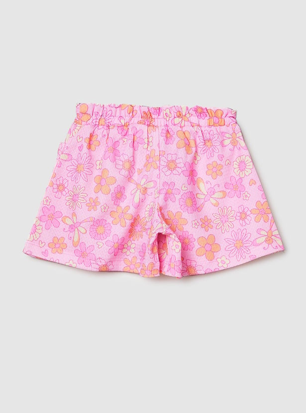 Girls Printed Elasticated Shorts