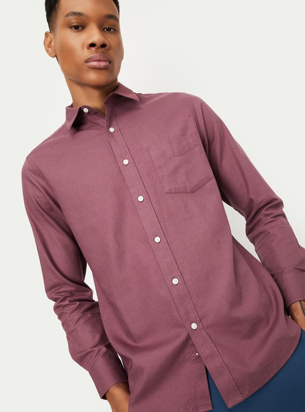 Buy Men Regular Fit Solid Casual Shirt Online at just Rs. 999.0 ...