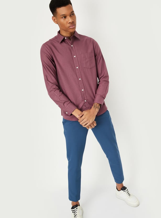 Buy Men Regular Fit Solid Casual Shirt Online at just Rs. 999.0 ...