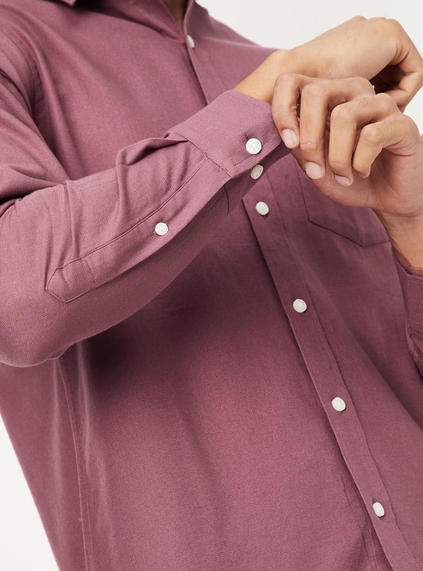 Buy Men Regular Fit Solid Casual Shirt Online at just Rs. 999.0 ...