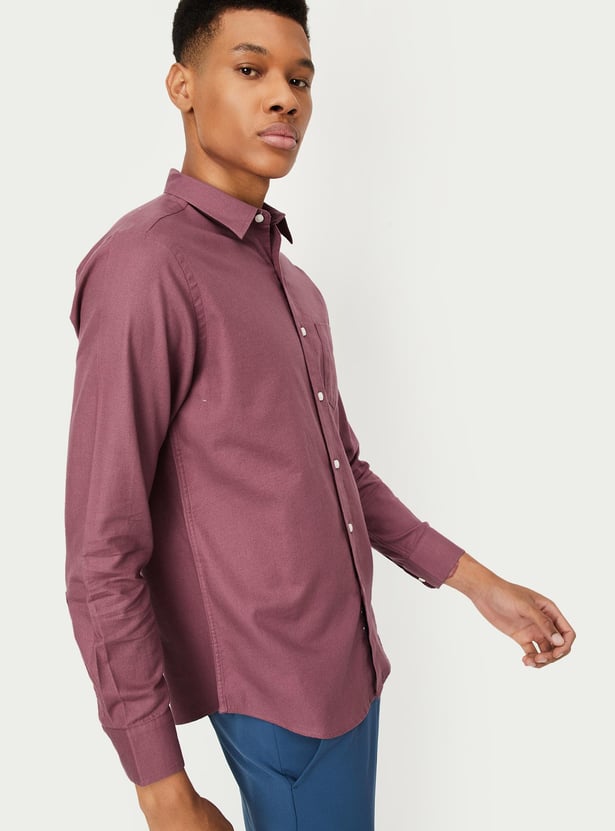 Buy Men Regular Fit Solid Casual Shirt Online at just Rs. 999.0 ...